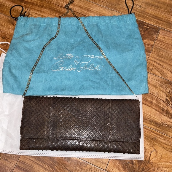 Carlos Falchi Python Clutch - Picture 1 of 8